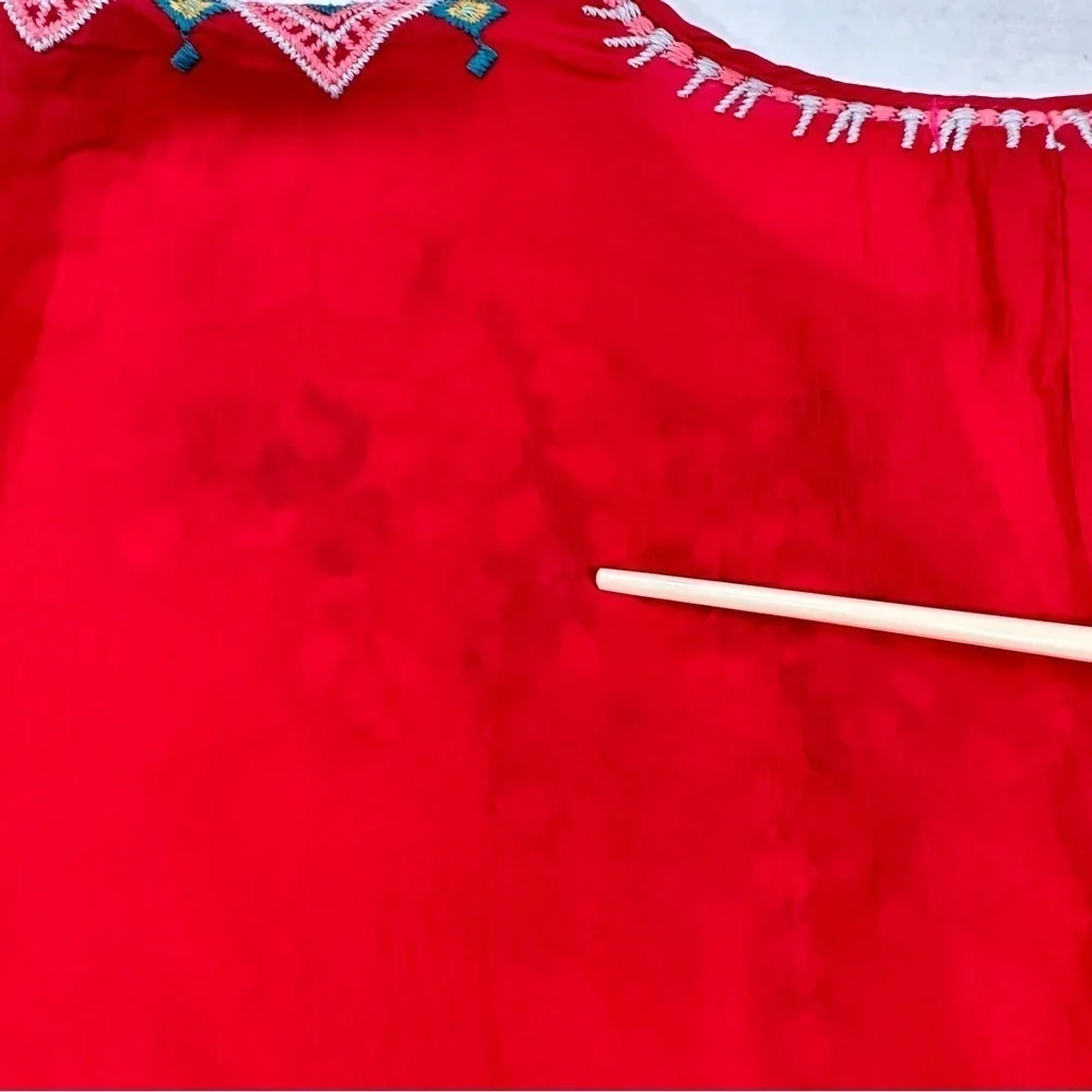 Johnny Was Vanessa Red Embroidered Top - Picture 8 of 15